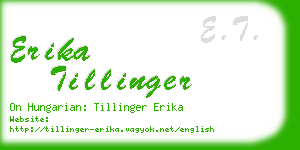 erika tillinger business card